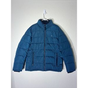 Calvin Klein Men's Red Full-Zip Long Sleeves Puffer Coat Jacket Size L